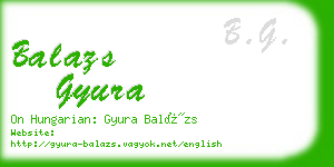 balazs gyura business card